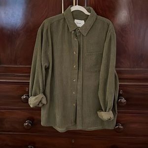 Cord shirt jacket